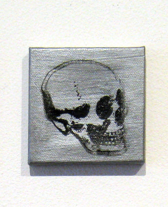 Skull 3 screen print on canvas